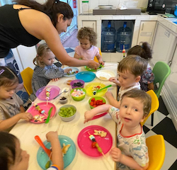 Cookery class with Anaya's mum . Thank you Monika.