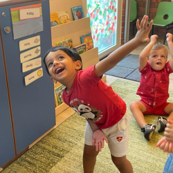 Kathavya dancing to “Baby Shark.”