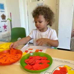 Norielle working on the craft!