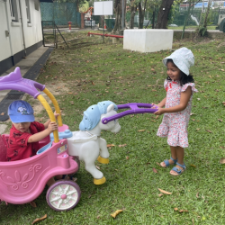 Savhara taking Raif for a ride in the carriage.