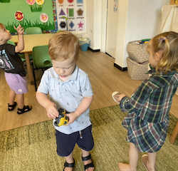 Thomas showed his car for show and tell