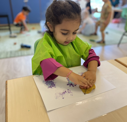 Anaya made a lovely leaf print