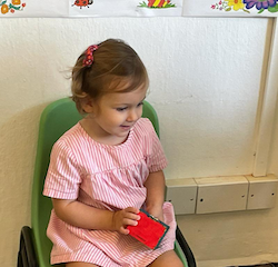 Victoire’s show and tell.