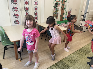 Alara, Clemmie and Savhara practice ballet!