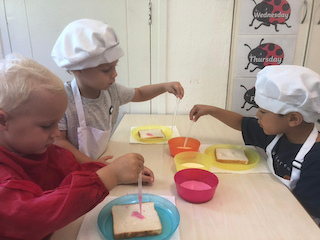 Colouring bread for Monday cookery!