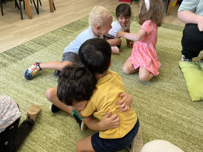 Friends-saying-bye-to-each-other-after-goodbye-song-