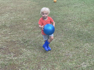 Let’s kick the ball far with Rowan!