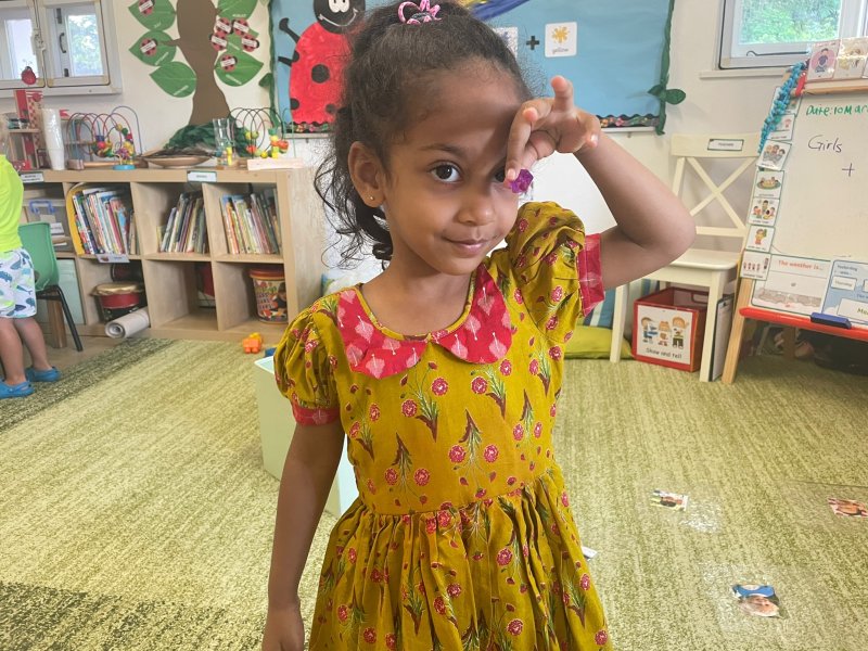 "Look Ms Muge, purple! My favourite colour!"Says Reina
