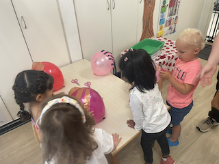 We are hairdressers for the day.