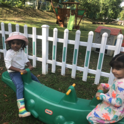 Alara & Kaavya having  fun.