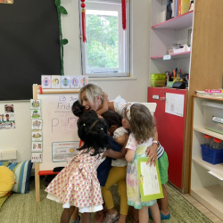 Big hugs from ladybugs for Monty’s mom Victoria