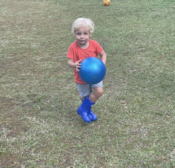 Let’s kick the ball far with Rowan!