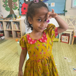 "Look Ms Muge, purple! My favourite colour!"Says Reina