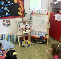 Rowan tells us about his car during show and tell!
