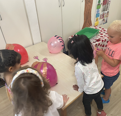 We are hairdressers for the day.