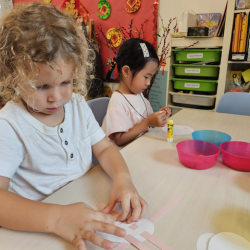 'Weaving' baskets for our craft.