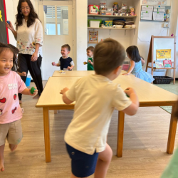 Annie loves shaking her shaker egg!