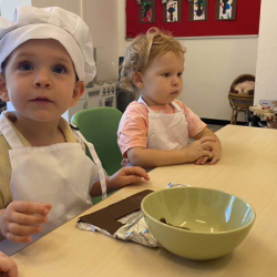 Making chocolate crackles!