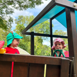 Over the deep, blue sea we go!