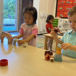 Stacking and balancing with Annie and Luca