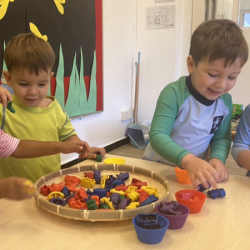 We’re sorting cars, trains, and more by colour!