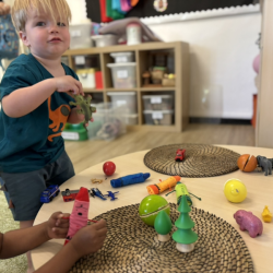 Having fun with the little crayon puppets 🖍️