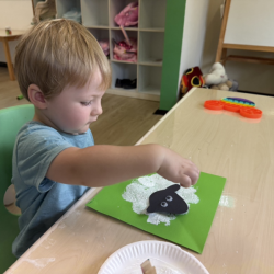 Finlay making his sheep!