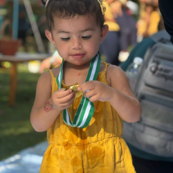 Skyla happy with her medal!
