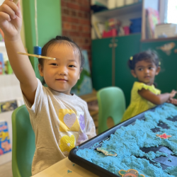 Annie caught a fish!