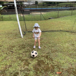 Rosie's playing football!