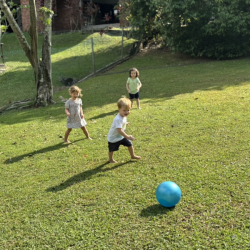 ⚽💨 Three amigos, one goal! Max, Immy, and Cru bring the kick to playtime and the giggles to the field!