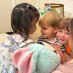 One last group squeeze before Maxie leaves —Sunbirds hugs are the best kind! 🤗💛