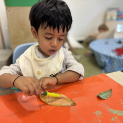 Shriyan one brushstroke closer to a fabulous fish print!