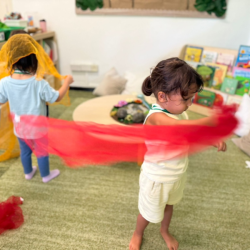 We love dancing with scarves!