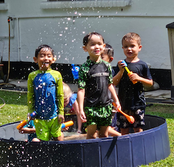 Busy Bees loving splash time!