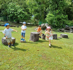 Busy bees having an awesome time outdoors going on a “ dragon hunt”