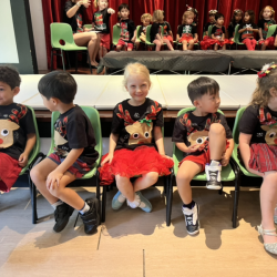 Busy bees just having fun before their sing-along.