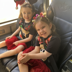 Esme and Vivi all ready for their Christmas sing-along concert.