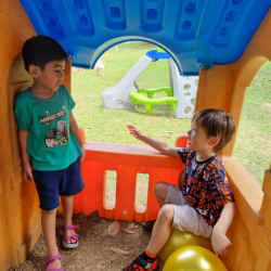 Lorenzo and Trevor enjoying their time outdoors.
