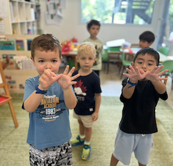Finely and Enzo having fun dancing to the butterfly song.