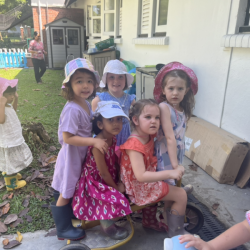Girls having fun with bikes.