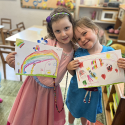 Paige and vivi’s beautiful drawing of a garden