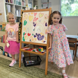Regan and Esme’s beautiful work on the white board.
