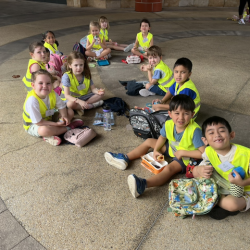 Busy bees enjoying their snack before their underwater world adventure.