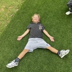 Kalle enjoying the sun .