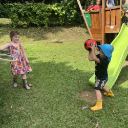 Kalle having a great time aiming the ball in to the net. .png