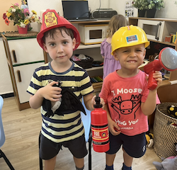 Wilbur and Roman from the rescue team.