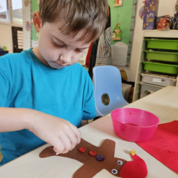 'Baking' gingerbread man.
