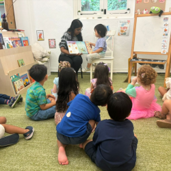 Cara confidently sharing about her show and tell.