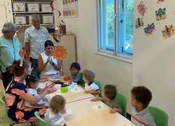 Aaravs family making biscuits with the class!